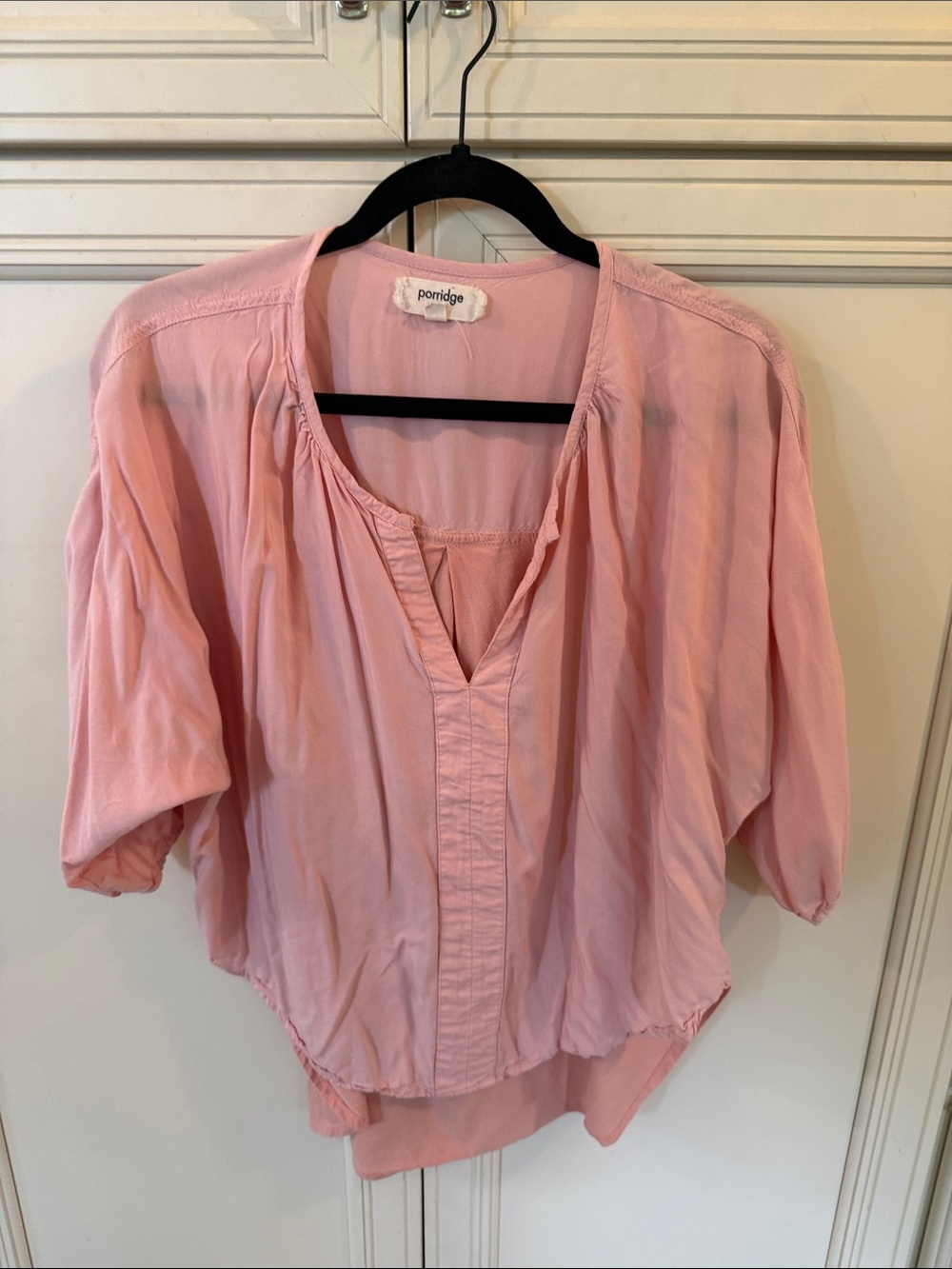 Porridge Pink V-Neck Relaxed Blouse